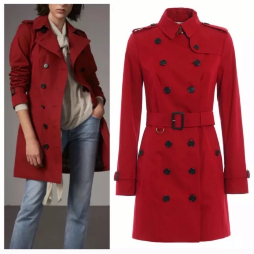 Burberry Heritage Sandringham Trench Coat, Parade Red, Long